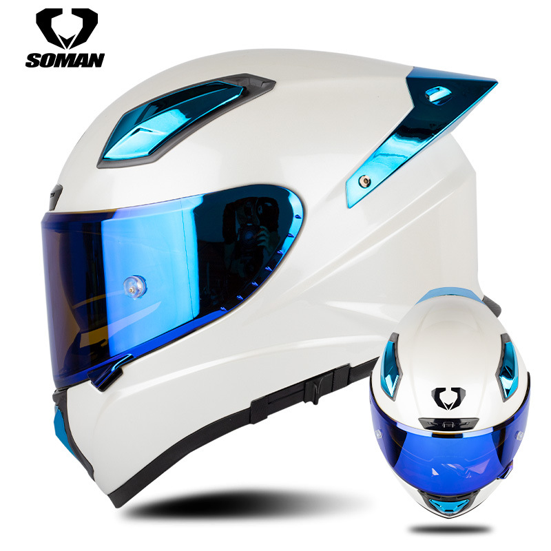 Carbon Fiber Lightweight Motorcycle Helmet - Capacete de Motocicleta Soman em Fibra