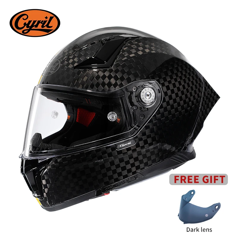 Carbon Fiber Lightweight Motorcycle Helmet - Unissex leve de fibra carbono kevlar