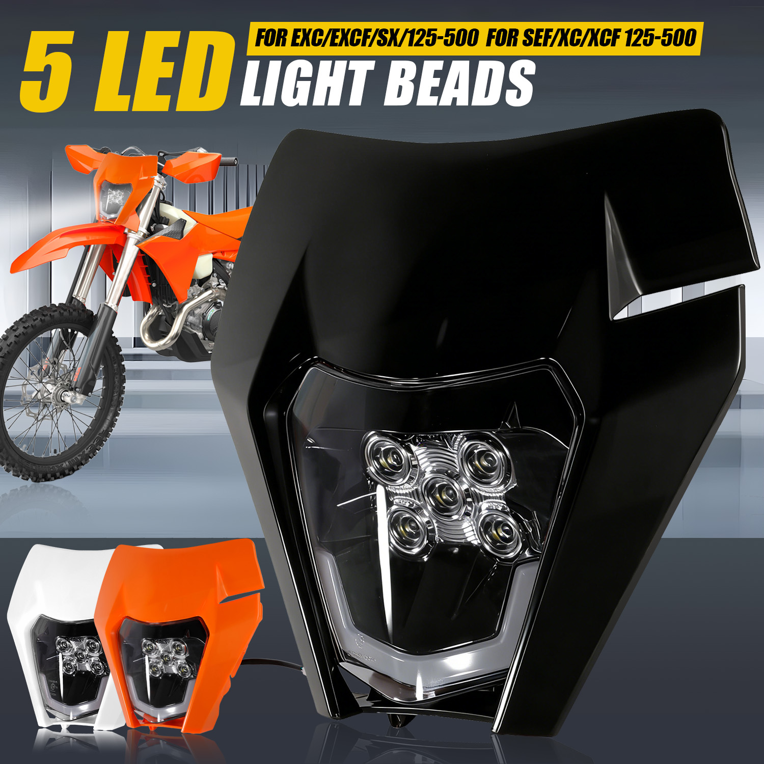 Universal Motorcycle Led Headlight Projector - Lanterna de Cabeça LED Universal com