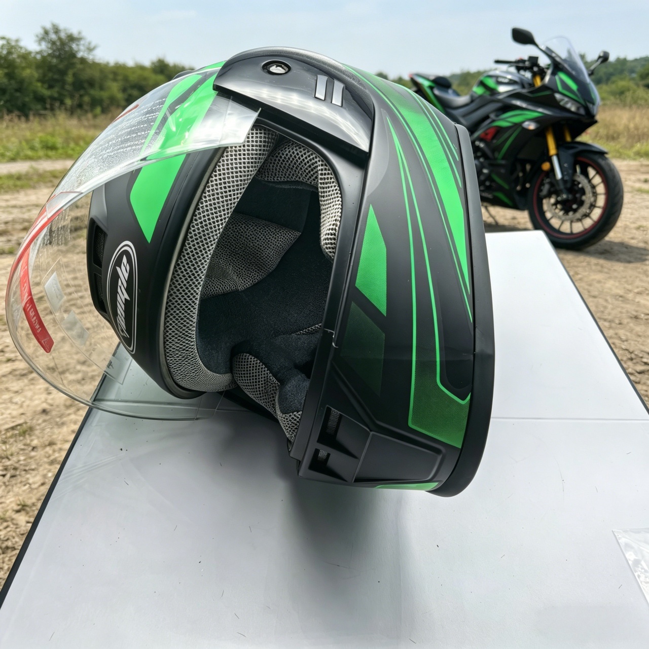 Dual Visor Motorcycle Racing Helmet - Capacete de Motocicleta Masculino Integral com