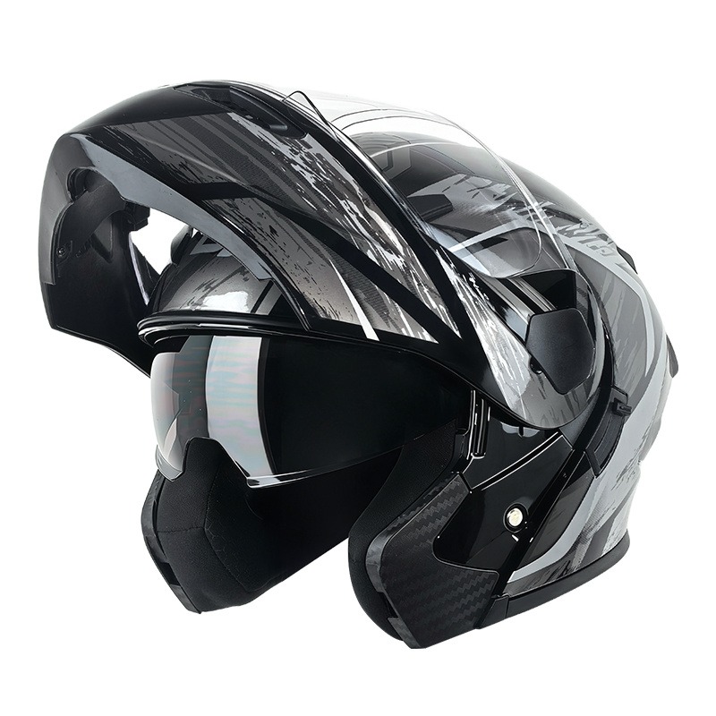 Modular Flip Up Motorcycle Helmet Dot Approved - Capacete de motocicleta modular com viseira