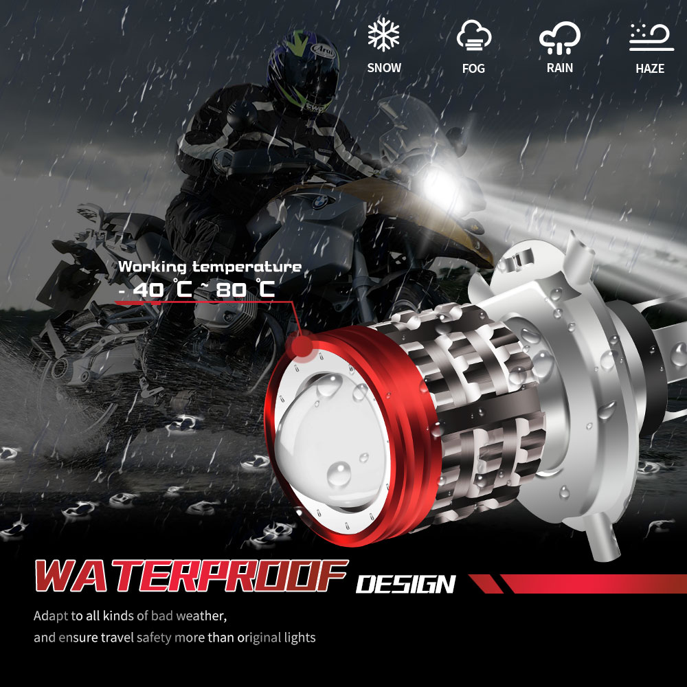 Universal Motorcycle Led Headlight Projector - Universal Motocicleta LED Farol, Angel Eye