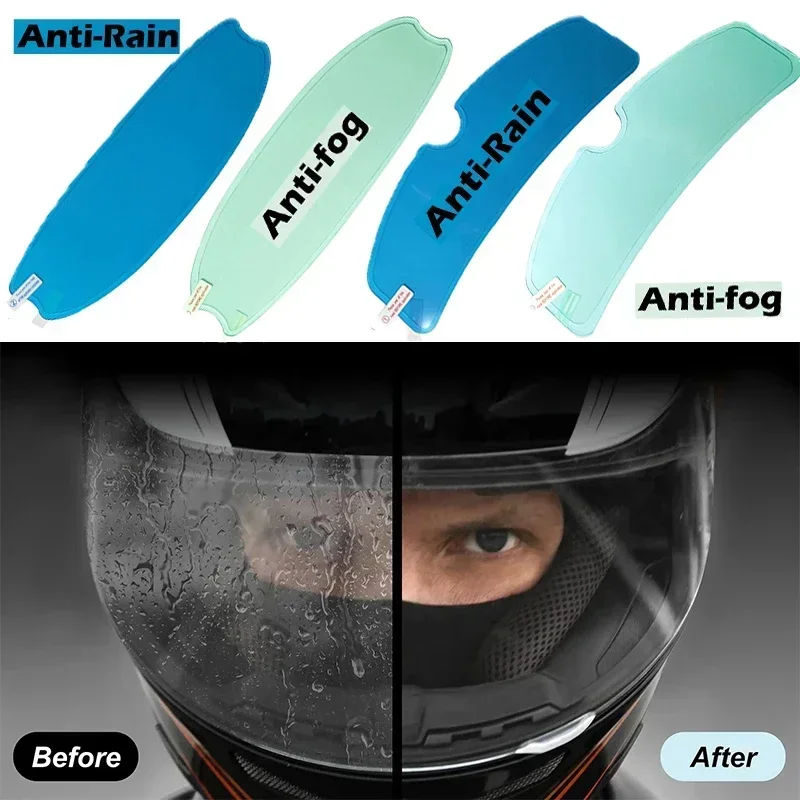 Motorcycle Helmets - 1/4PCS Película Transparente Antiembaçante e Antichuva