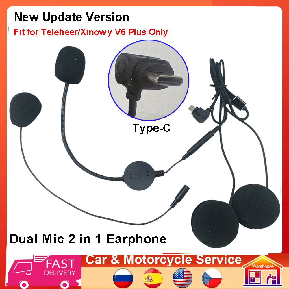 Full Face Motorcycle Helmet With Bluetooth - Fone de ouvido tipo C 2