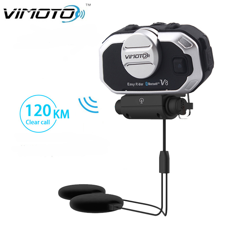 Full Face Motorcycle Helmet With Bluetooth - Vimoto V8 Fone de ouvido para