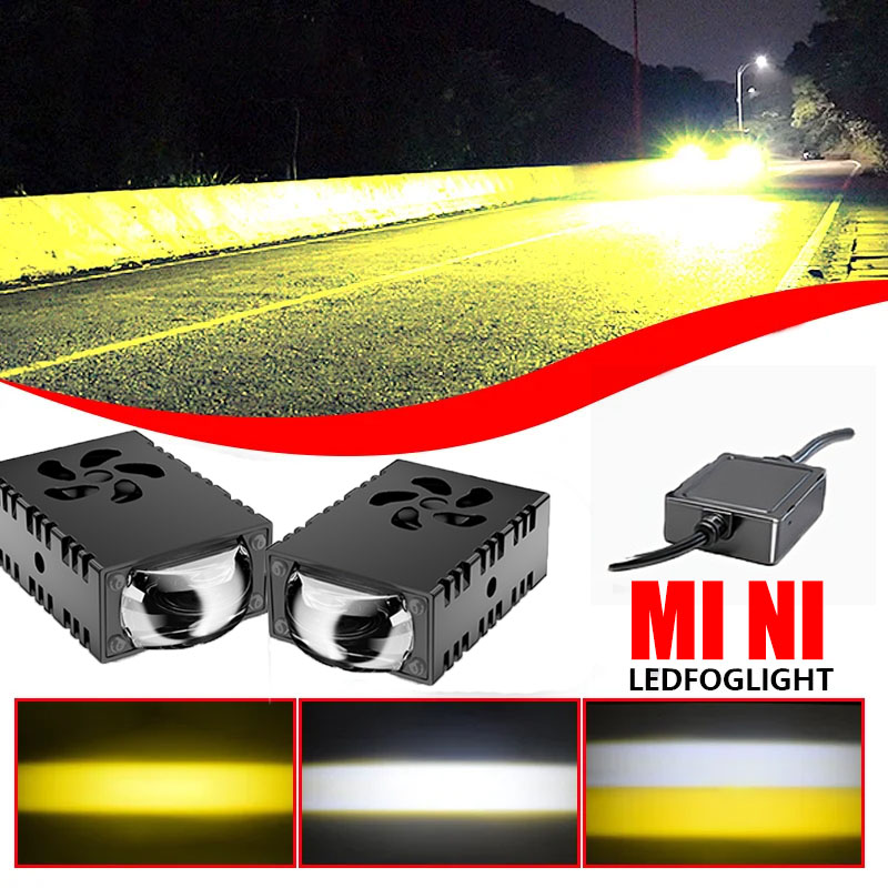 Universal Motorcycle Led Headlight Projector - 1PCS/2PCS Mini Projetor de Luz LED