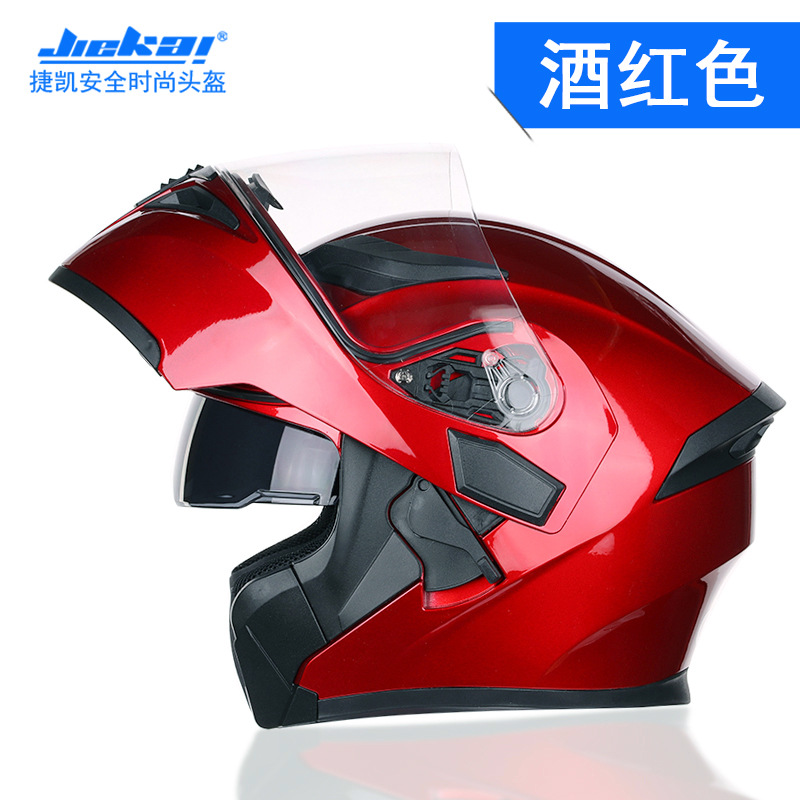 Full Face Motorcycle Helmet With Bluetooth - Novo capacete bluetooth flip up viseira