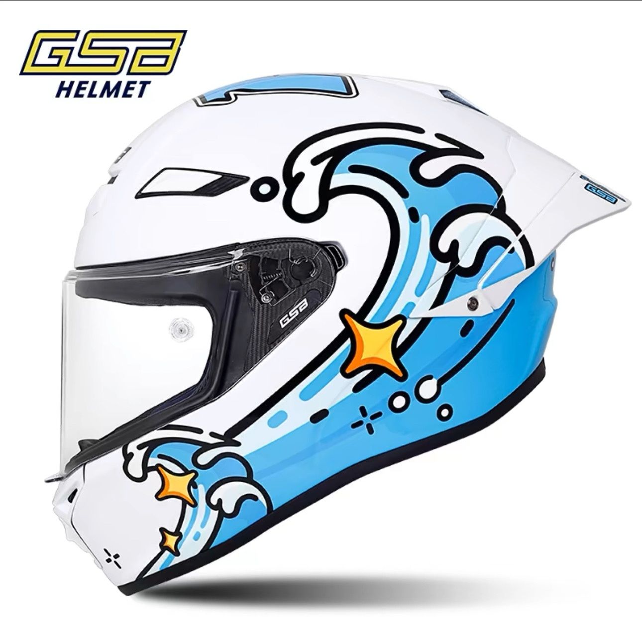 Carbon Fiber Lightweight Motorcycle Helmet - Capacete de Fibra de Carbono GSB