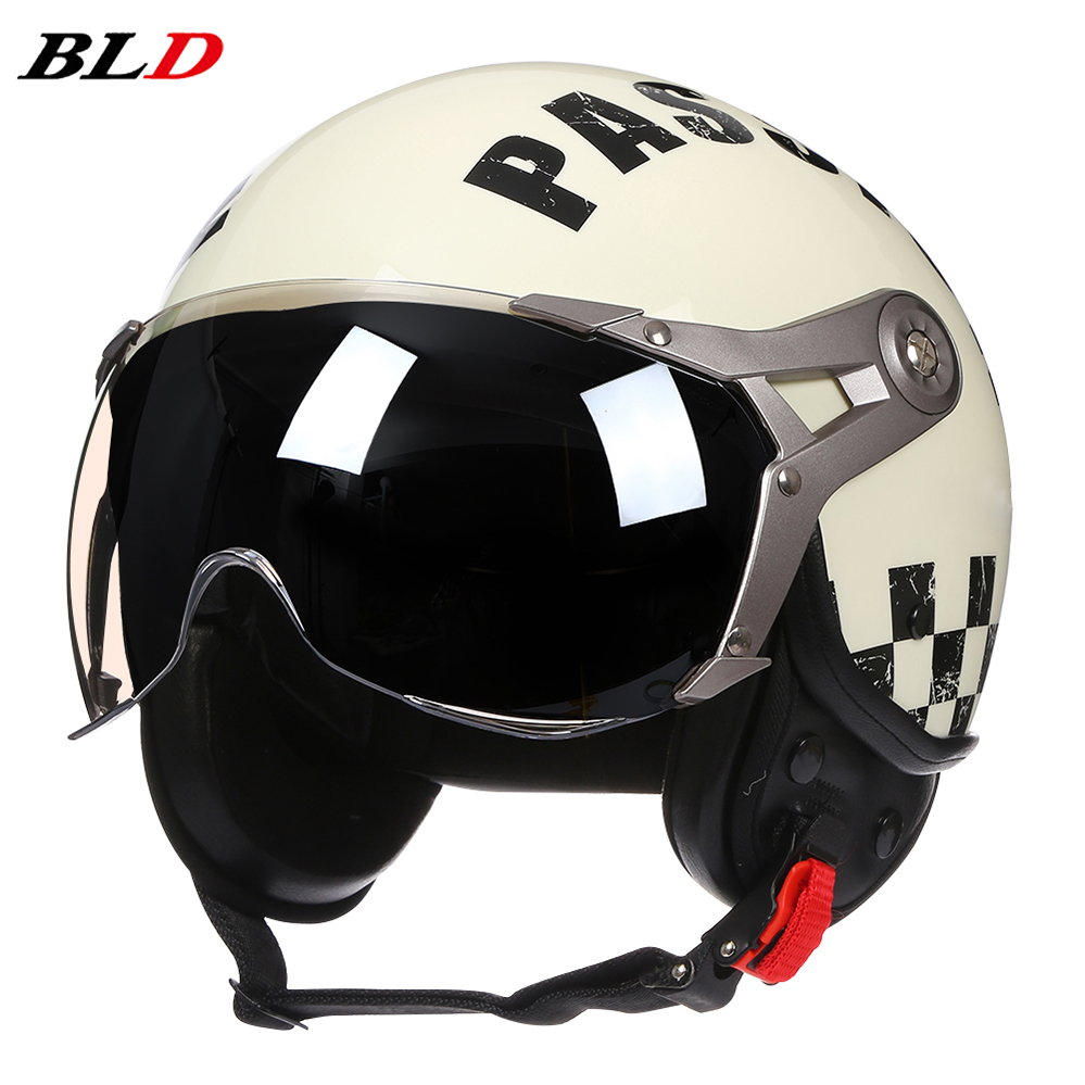 Retro 3/4 capacete de rosto ab - Vintage Open Face Retro Helmet avaliação e preço