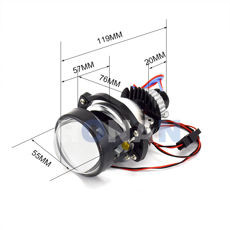 Ronan-mini farol de carro bi-l - Universal Motorcycle Led Headlight Projector avaliação e preço
