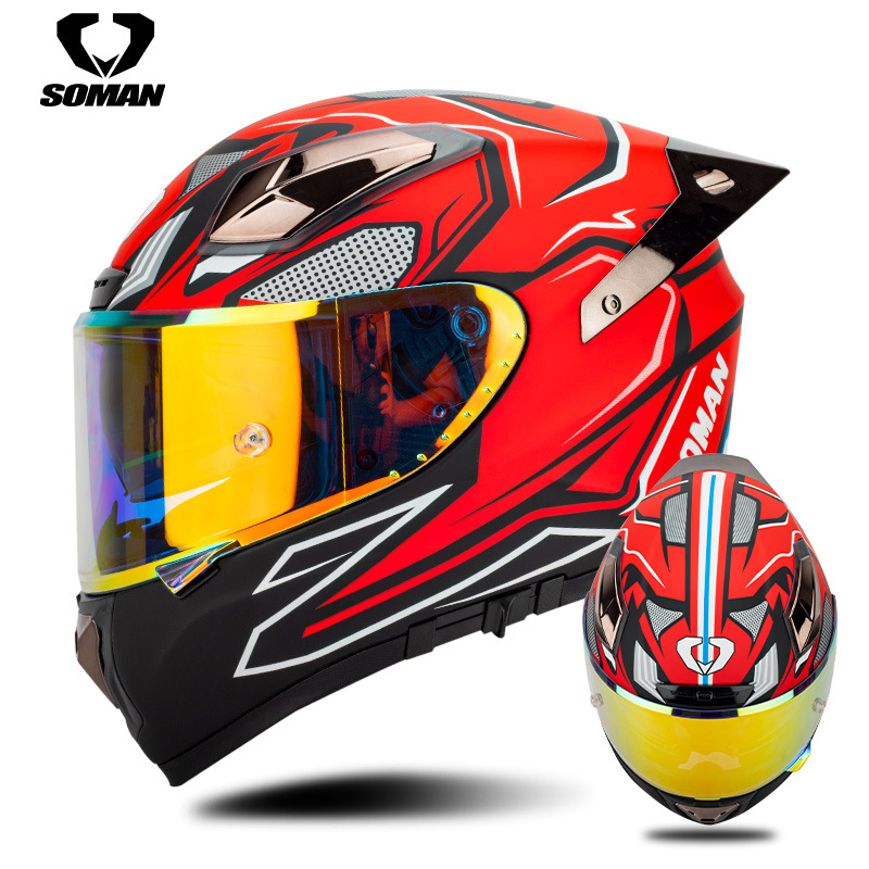 Capacete de Motocicleta Soman  - Carbon Fiber Lightweight Motorcycle Helmet avaliação e preço