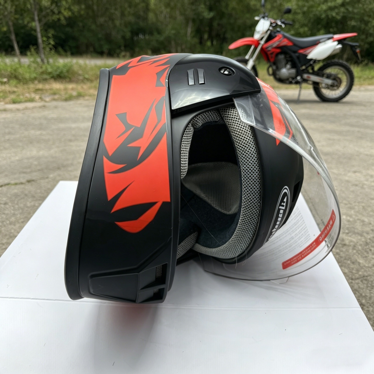 Capacete de Moto Integral com  - Dual Visor Motorcycle Racing Helmet avaliação e preço