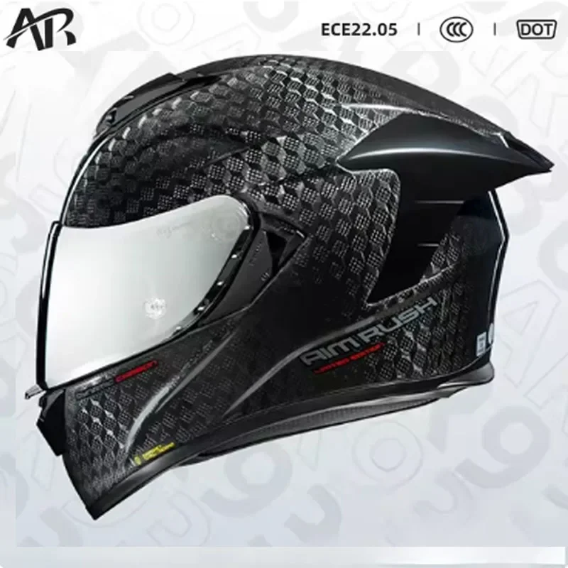 Ar 12k fibra de carbono capace - Carbon Fiber Lightweight Motorcycle Helmet avaliação e preço