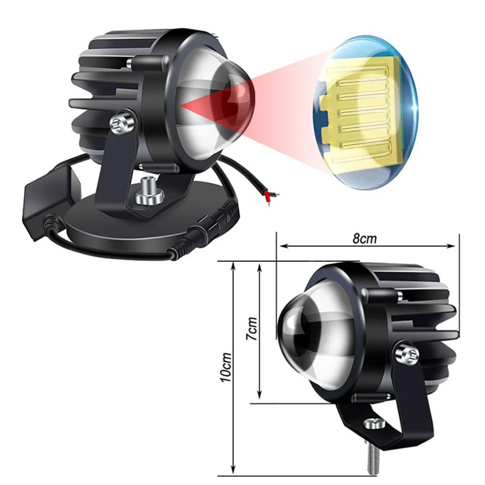 Projetor de motocicleta luz la - Universal Motorcycle Led Headlight Projector avaliação e preço