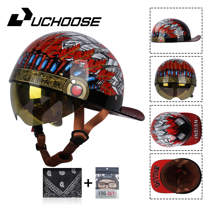 Capacete de verão aberto para  - Vintage Open Face Retro Helmet avaliação e preço