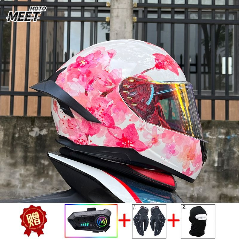 Capacete de Motocicleta ORZ co - Full Face Motorcycle Helmet With Bluetooth avaliação e preço
