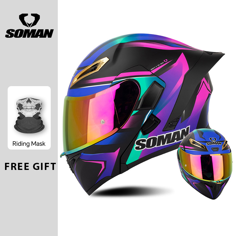 Capacete de motocicleta mascul - Modular Flip Up Motorcycle Helmet Dot Approved avaliação e preço
