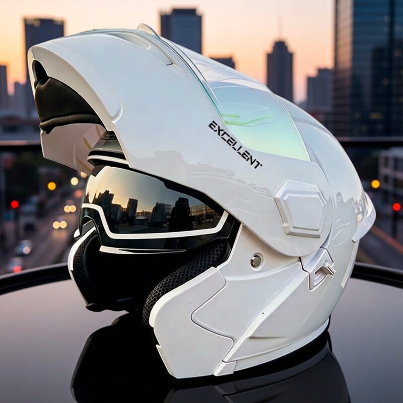 Capacete Modular para Motocicl - Motorcycle Helmet Inner Sun Visor Lens avaliação e preço