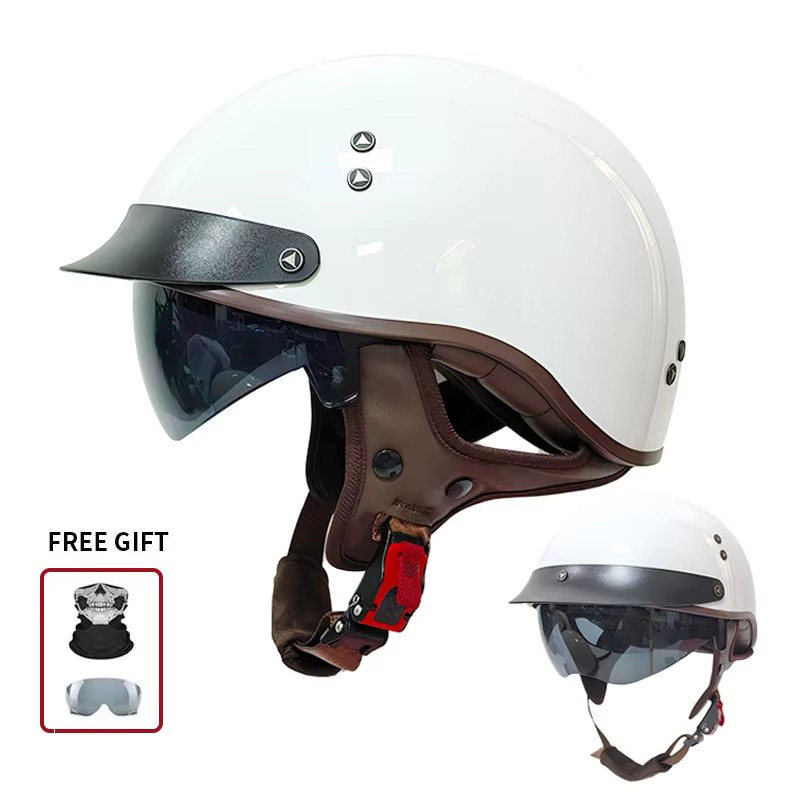 Capacete de Motocicleta Vintag - Vintage Open Face Retro Helmet avaliação e preço