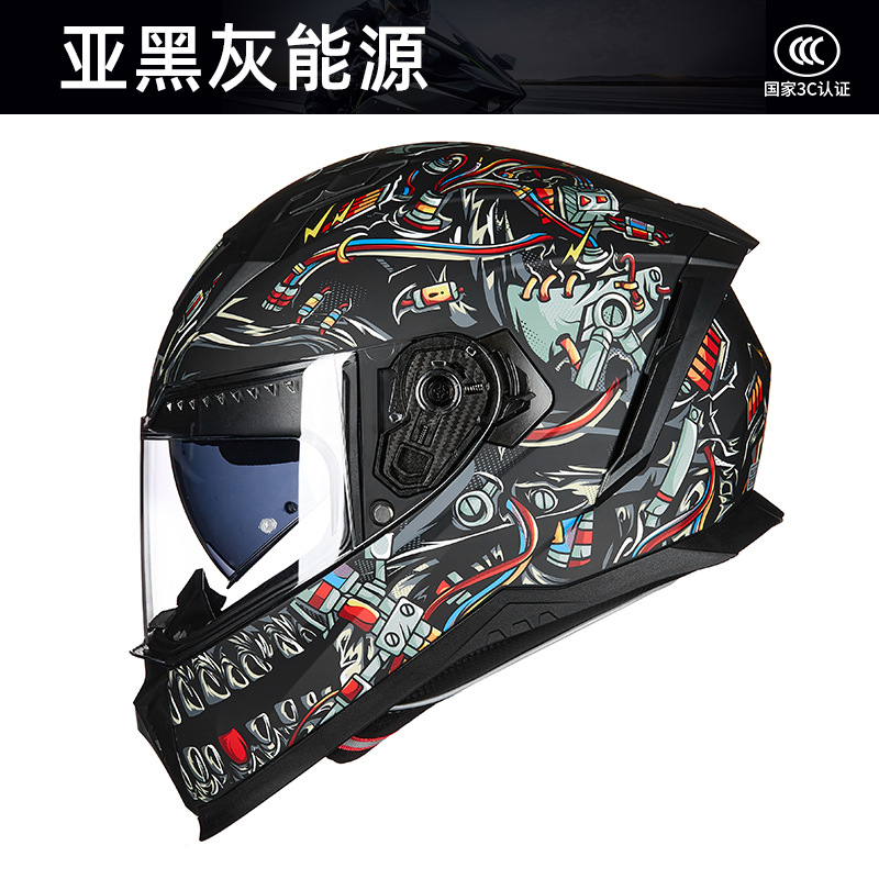 Capacete de Motocicleta GXT Fu - Full Face Motorcycle Helmet With Bluetooth avaliação e preço