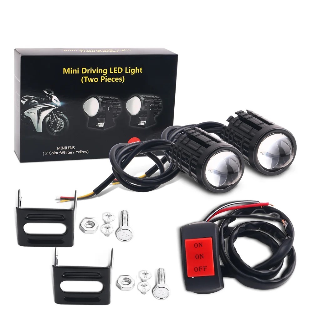 1/2 pçs universal motocicleta  - Universal Motorcycle Led Headlight Projector avaliação e preço