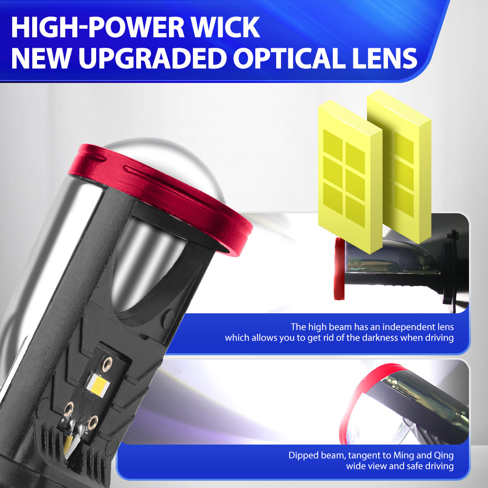 Motocicleta LED farol lente do - Universal Motorcycle Led Headlight Projector avaliação e preço