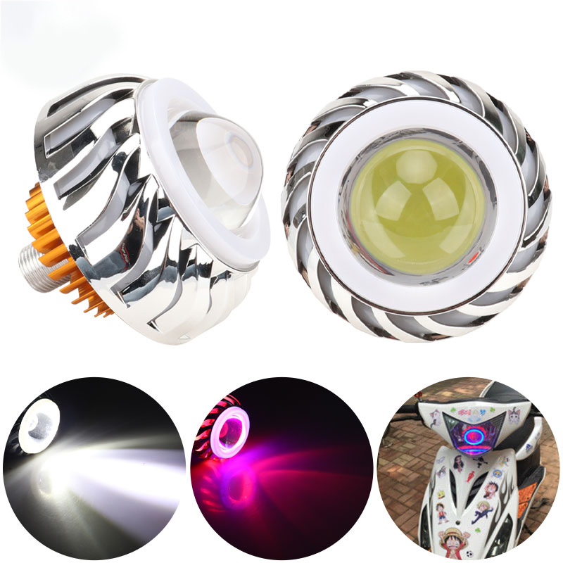 1 unidade de farol de motocicl - Universal Motorcycle Led Headlight Projector avaliação e preço