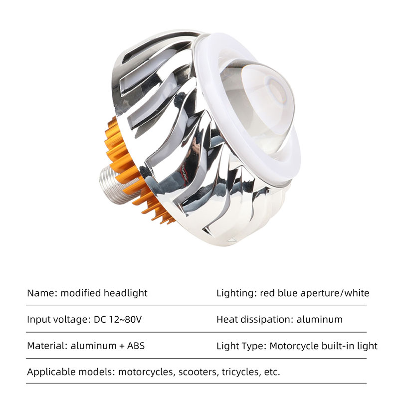 1 unidade de farol de motocicl - Universal Motorcycle Led Headlight Projector avaliação e preço