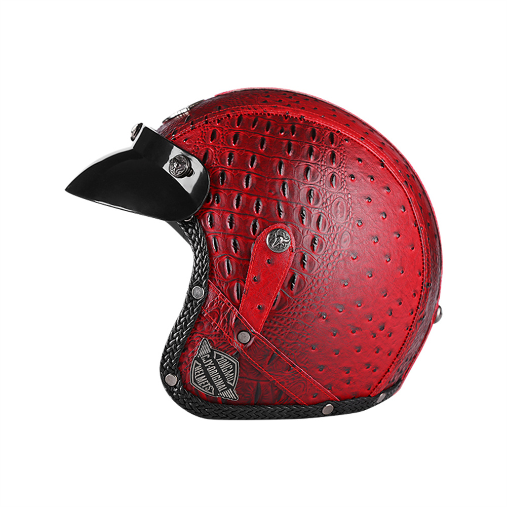 Dot 3/4 rosto aberto motocicle - Vintage Open Face Retro Helmet avaliação e preço