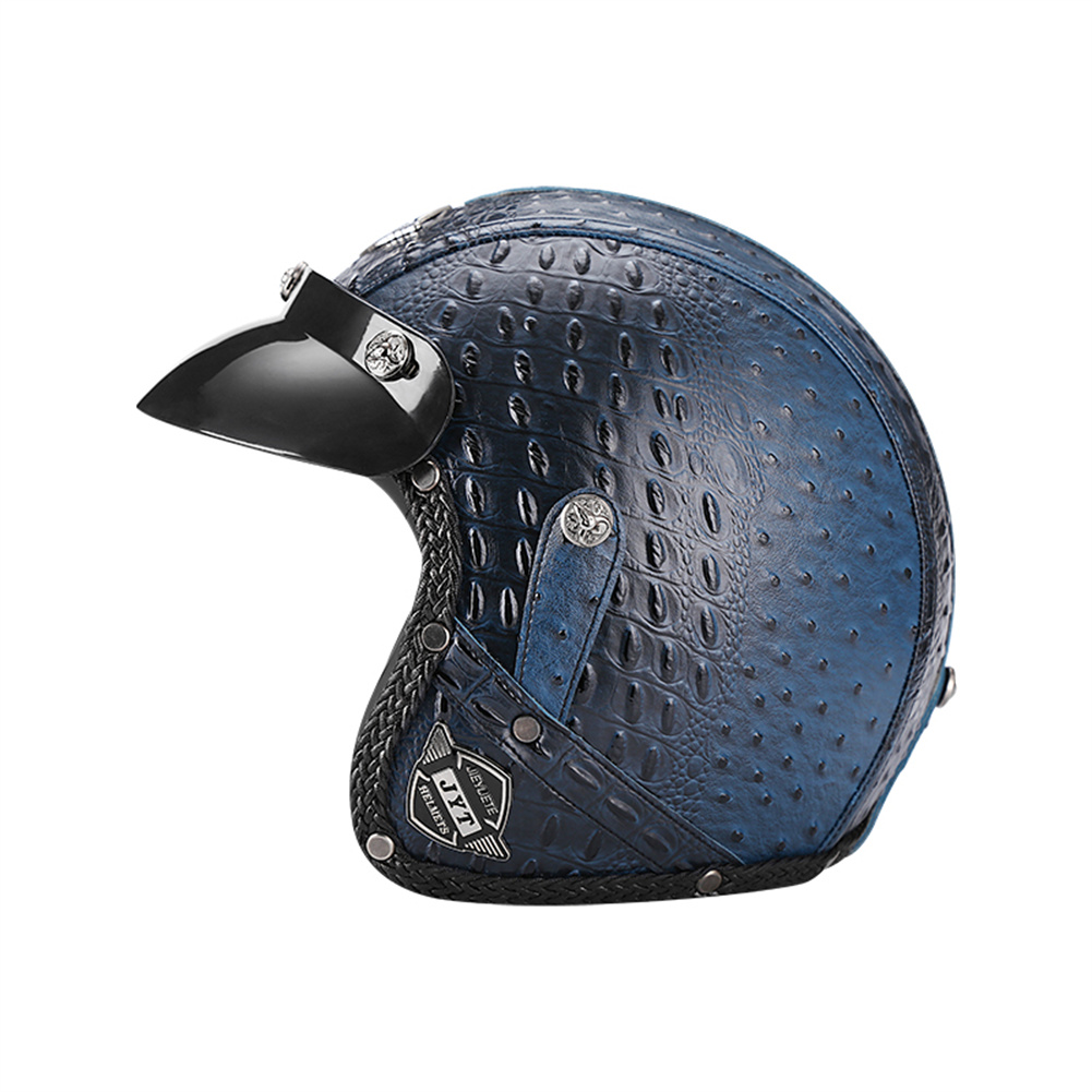 Dot 3/4 rosto aberto motocicle - Vintage Open Face Retro Helmet avaliação e preço