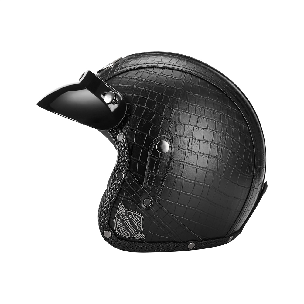 Dot 3/4 rosto aberto motocicle - Vintage Open Face Retro Helmet avaliação e preço