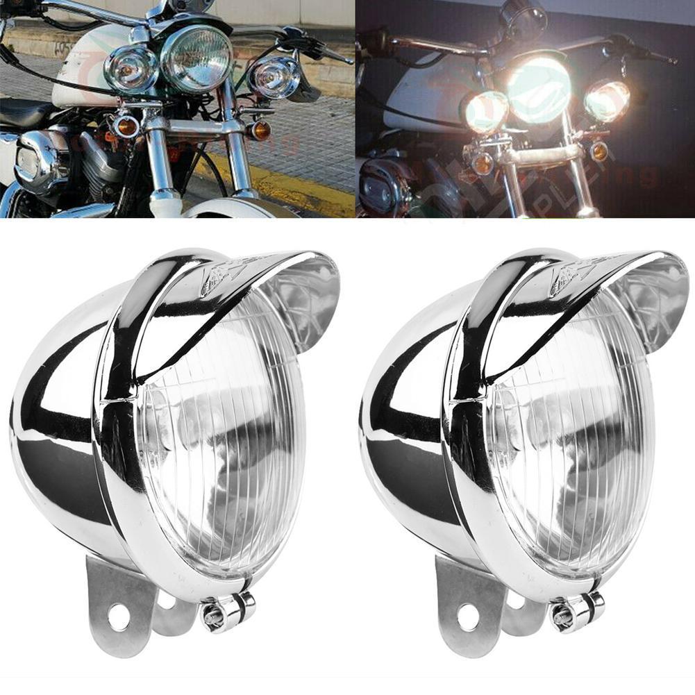 Chrome universal motocicleta l - Universal Motorcycle Led Headlight Projector avaliação e preço