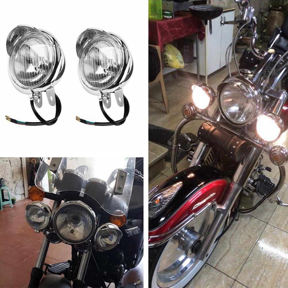Chrome universal motocicleta l - Universal Motorcycle Led Headlight Projector avaliação e preço