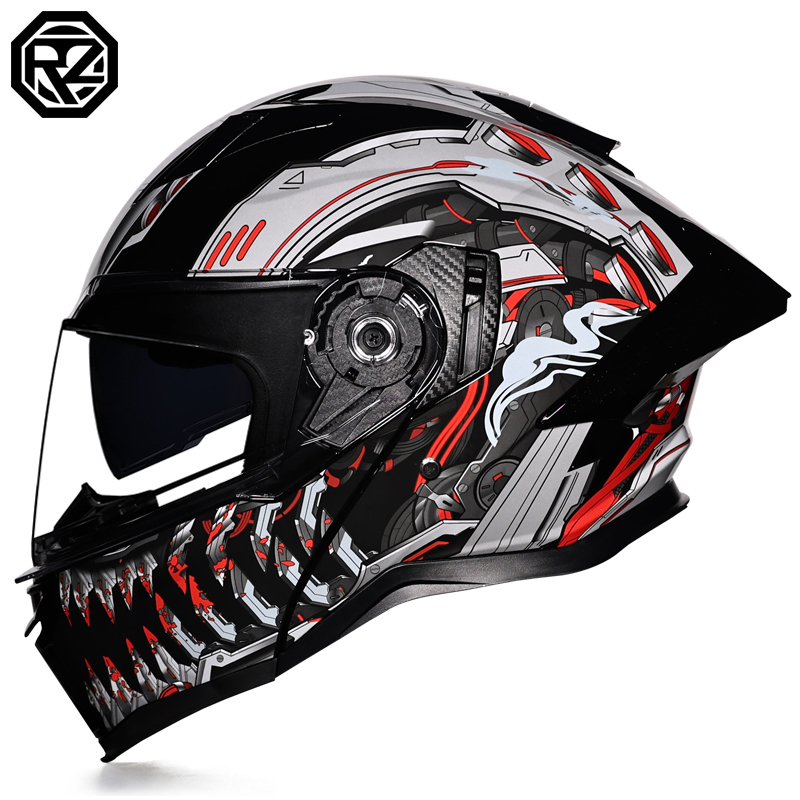 Capacete Modular Rebatível ORZ - Modular Flip Up Motorcycle Helmet Dot Approved avaliação e preço