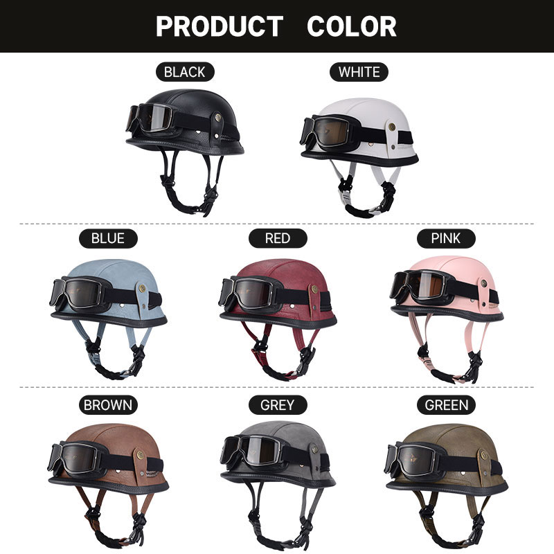 Capacete alemão meio vintage c - Vintage Open Face Retro Helmet avaliação e preço