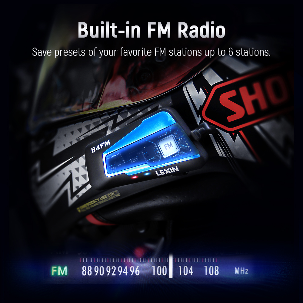 Lexin B4FM-X Bluetooth Motocic - Full Face Motorcycle Helmet With Bluetooth avaliação e preço