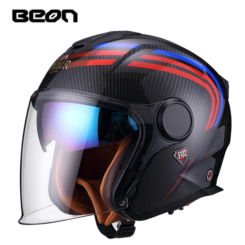 Capacete de Motocicleta BEON B - Carbon Fiber Lightweight Motorcycle Helmet avaliação e preço