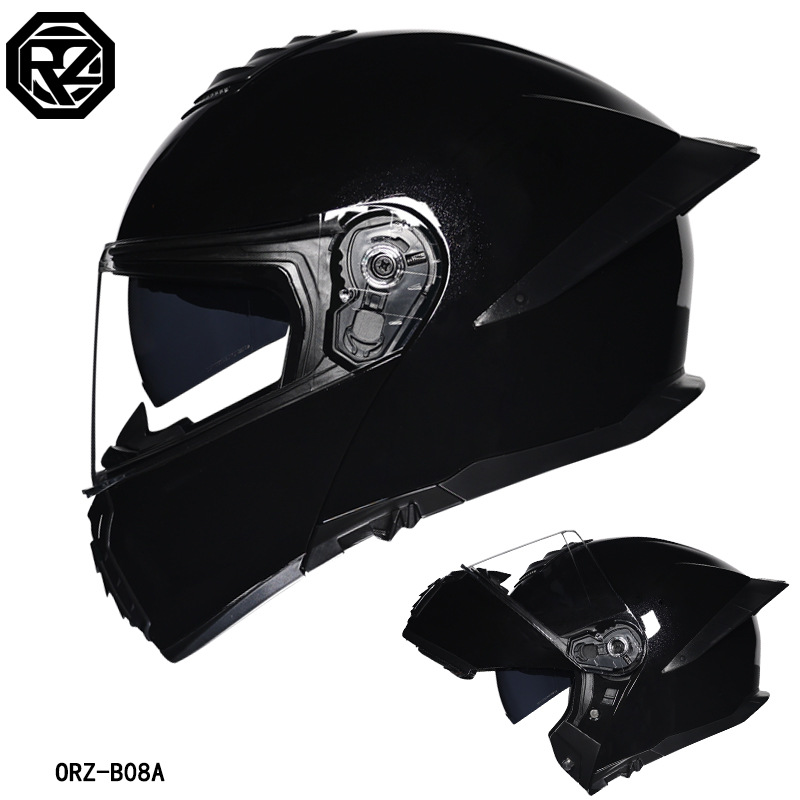Capacete de Motocicleta ORZ co - Modular Flip Up Motorcycle Helmet Dot Approved avaliação e preço