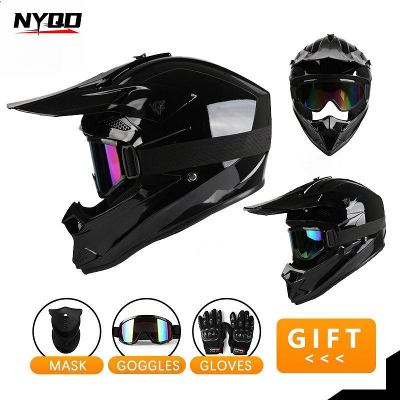 Capacete de motocross para tod - Off Road Motocross Helmet Goggles Set avaliação e preço