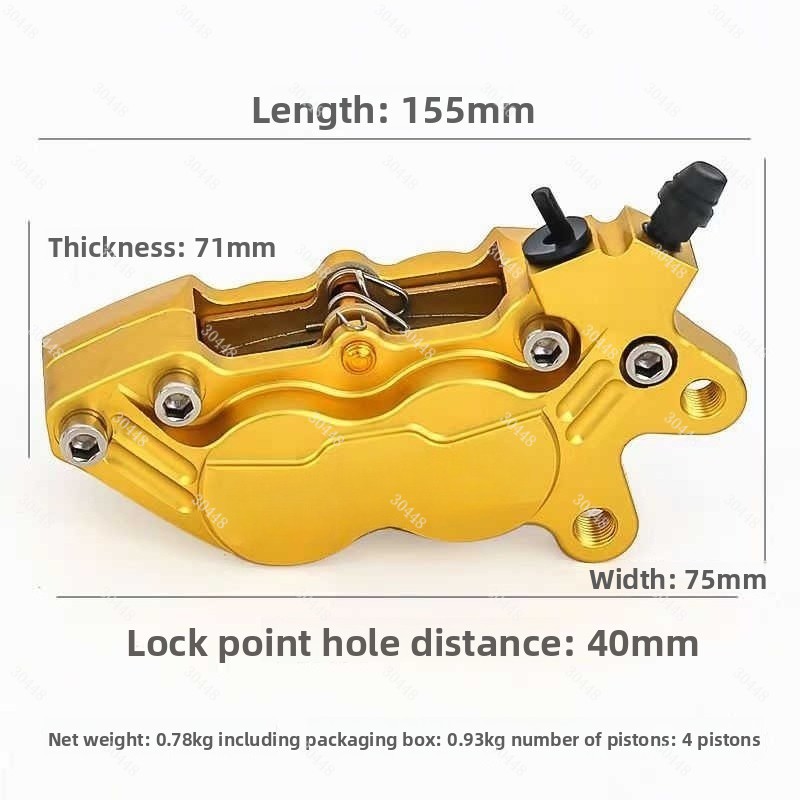 Pinça de freio de quatro pistã - Scooter Parts avaliação e preço