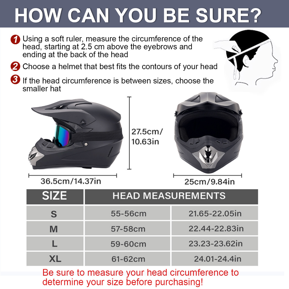 Capacete de Motocicleta Off-Ro - Off Road Motocross Helmet Goggles Set avaliação e preço