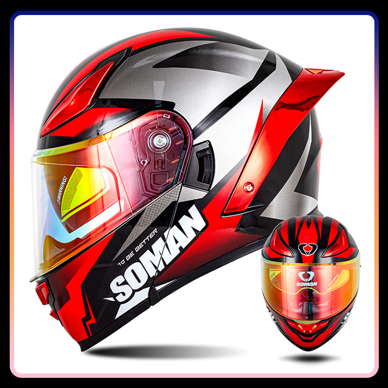 Capacete de motocicleta mascul - Modular Flip Up Motorcycle Helmet Dot Approved avaliação e preço