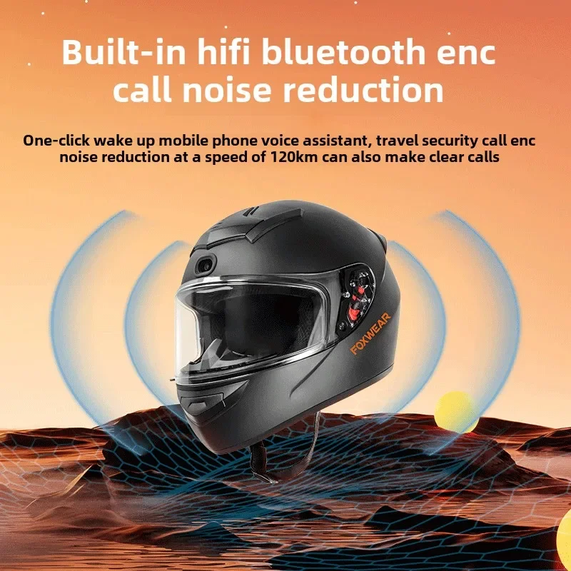 Capacete de motocicleta AI Int - Full Face Motorcycle Helmet With Bluetooth avaliação e preço