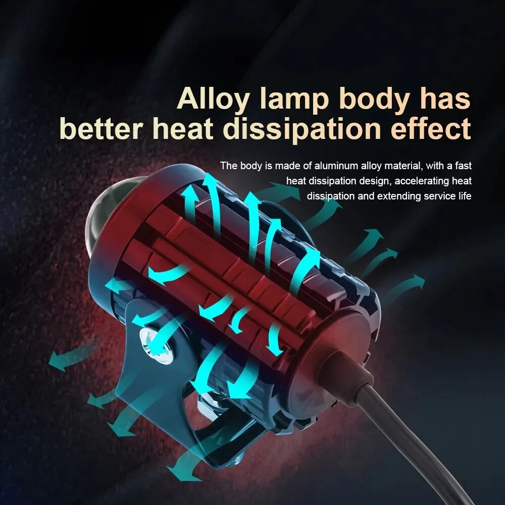 Farol LED Universal para Motoc - Universal Motorcycle Led Headlight Projector avaliação e preço
