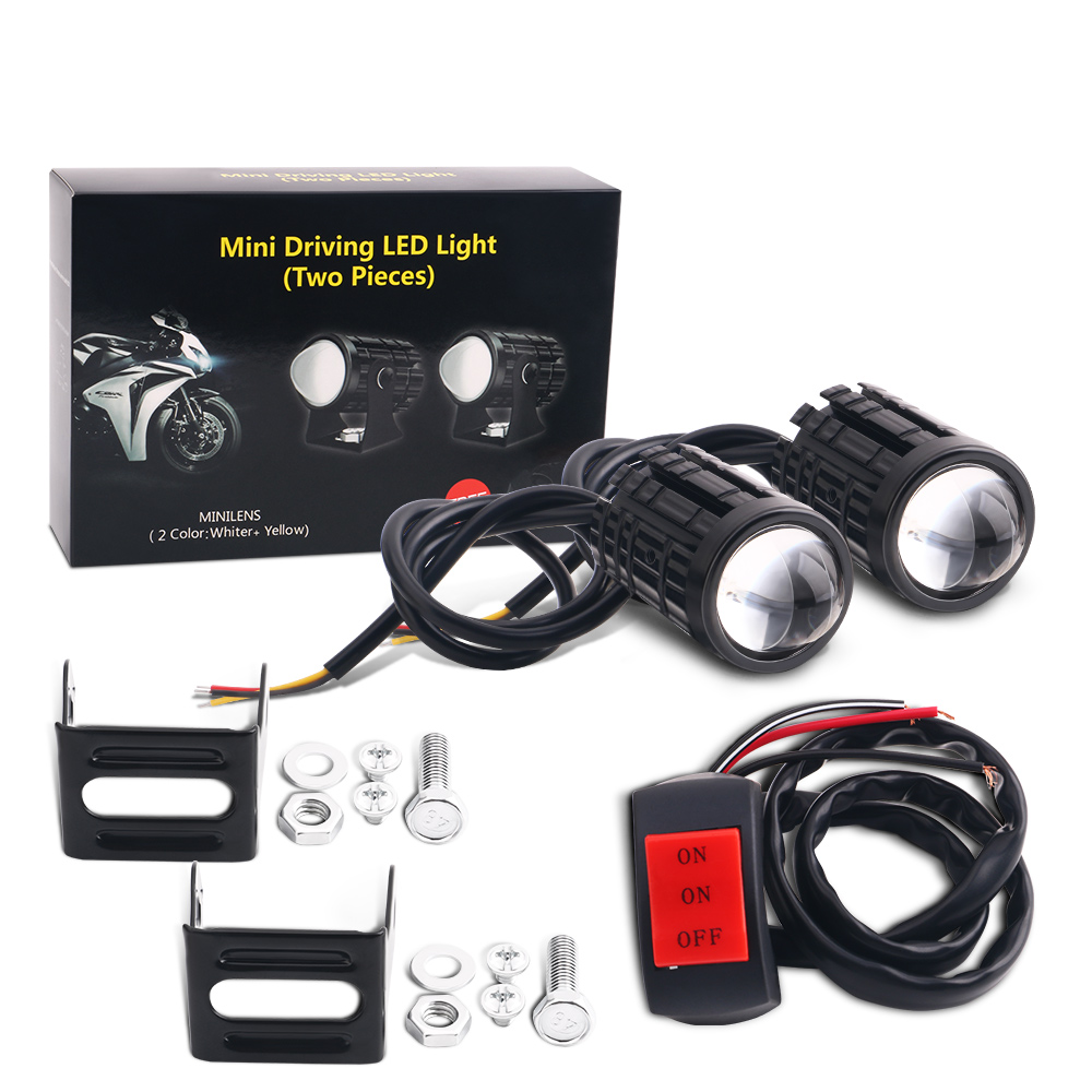 2 pçs universal motocicleta le - Universal Motorcycle Led Headlight Projector avaliação e preço