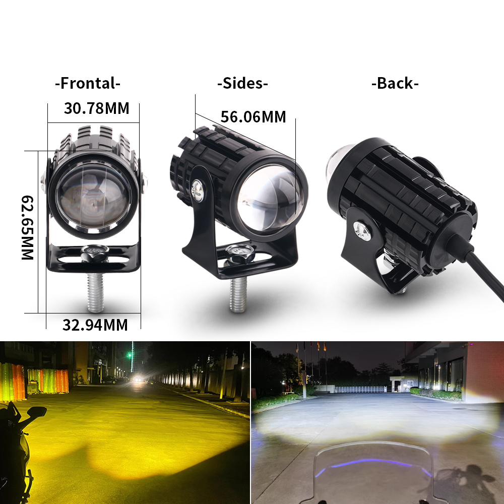 2 pçs universal motocicleta le - Universal Motorcycle Led Headlight Projector avaliação e preço