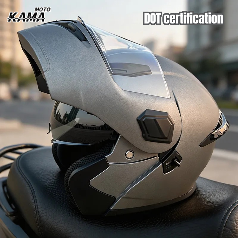 Capacete Modular Rebatível par - Modular Flip Up Motorcycle Helmet Dot Approved avaliação e preço