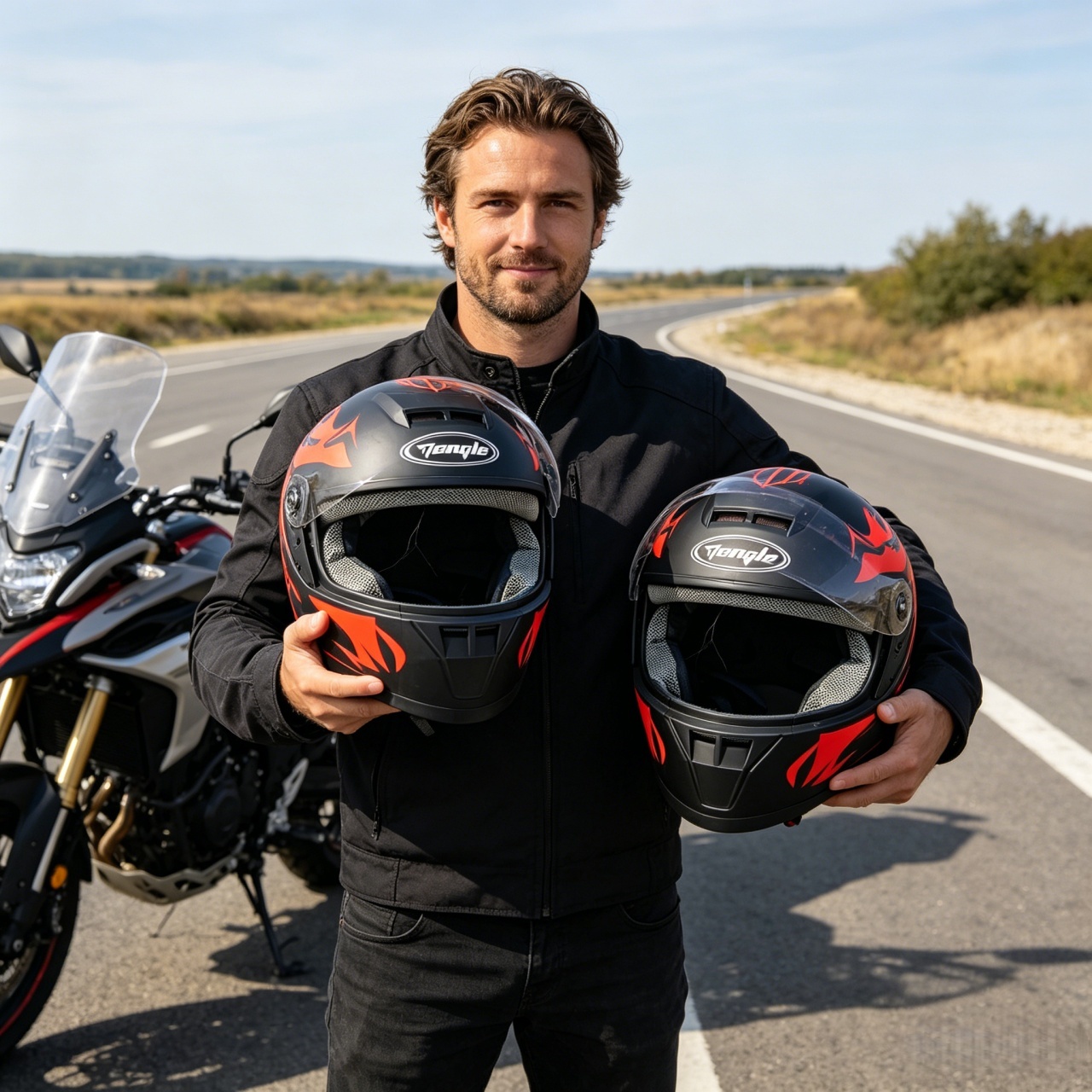 Capacete de Motocicleta Mascul - Dual Visor Motorcycle Racing Helmet avaliação e preço
