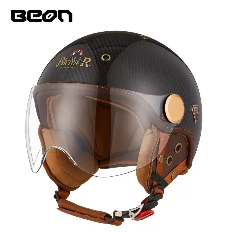 Beon br13 retro rosto aberto m - Vintage Open Face Retro Helmet avaliação e preço