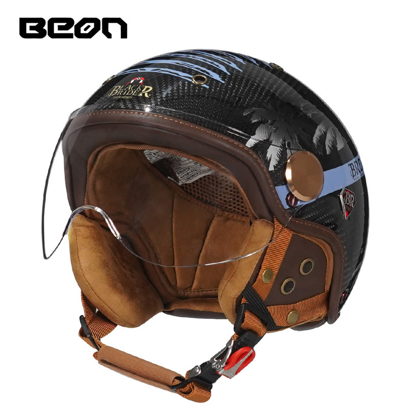 Beon br13 retro rosto aberto m - Vintage Open Face Retro Helmet avaliação e preço